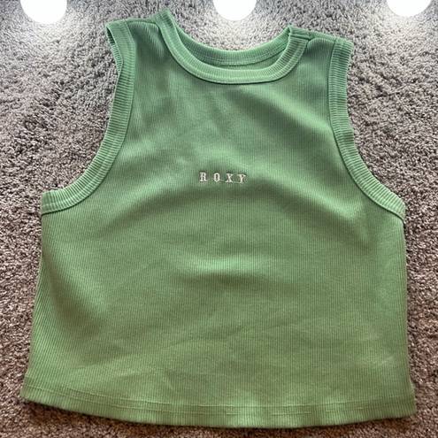 Roxy  - green ribbed tank top