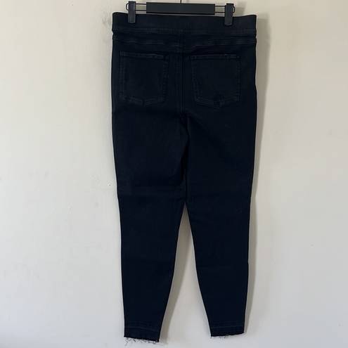 Spanx  Vintage Black High Rise Distressed Denim Legging Size Large NWT