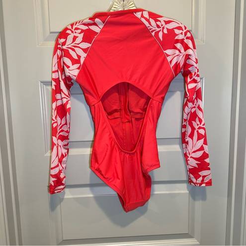 All In Motion NWT  Pink/Coral Zipper Front Rashguard One Piece size XS