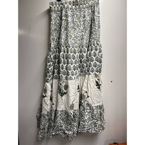 Industry Boho New  REPUBLIC CLOTHING Floral Tiered Maxi Skirt Size Medium Women’s