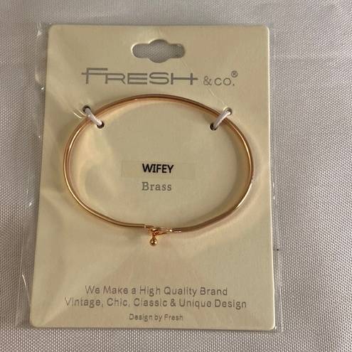 Krass&co Fresh &  Wifey Brass Rose Gold  Bracelet NIP