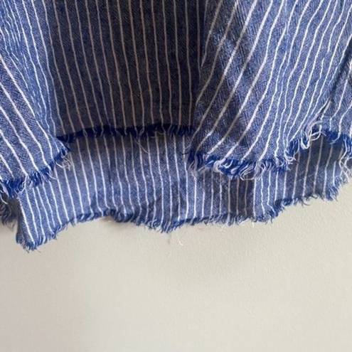 Harper  Linen Blue and White Striped Dress