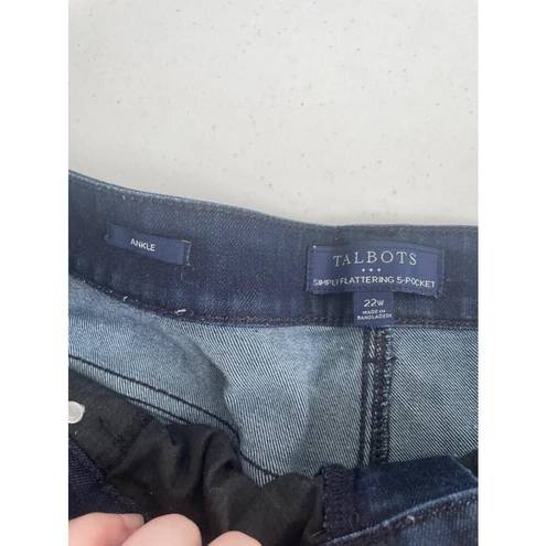 Talbots  Jeans Plus Size 22W Blue Simply Flattering Five Pocket Skinny EUC!