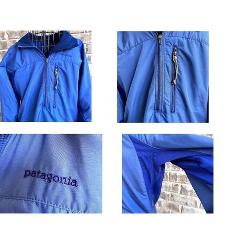 Patagonia  Windbreaker Rain Jacket Unisex Small Blue Stetch Panels  Zippe…