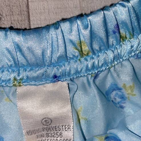 Vintage Blue  floral silky shorts size small