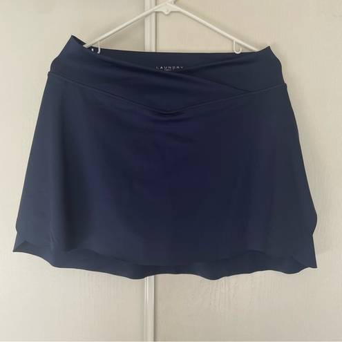 Laundry by Shelli Segal Skort L Navy Blue Built-in Pocket Women's