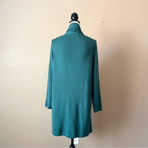 Dialogue  | Green Wool Blend Waterfall Duster Cardigan Sweater Sz S