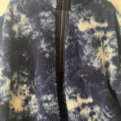 Frye & Co Tie Dye Faux Fur Teddy Jacket Size XXL