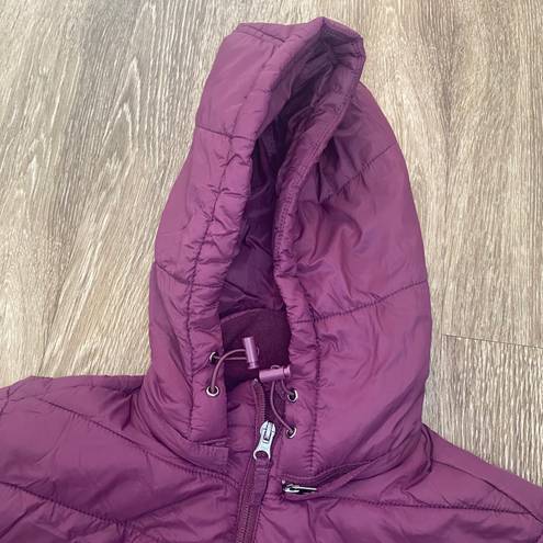 Xersion Womens  Purple Puffer Coat with Hood - M