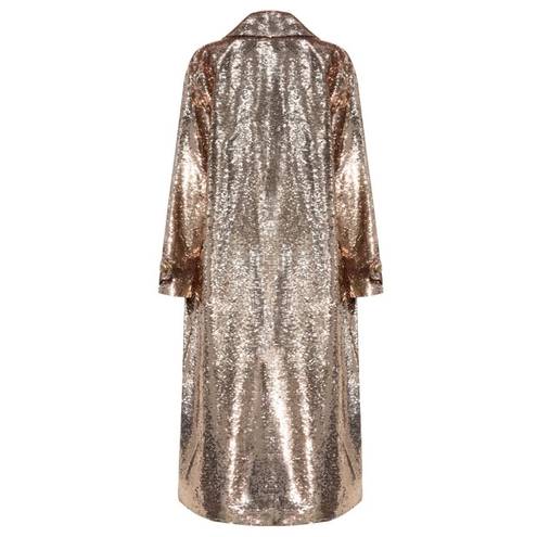 Gold Sequined Coat Jacket