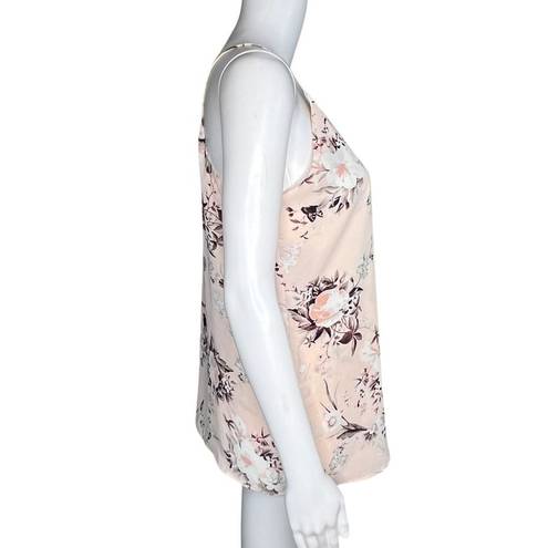 DKNY  Shirt Womens Small Pink Floral Flowers Romantic Layered Camisole Tank Top