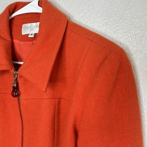 Krass&co CASUAL CORNER &  Orange Wool Blend Zippered Jacket