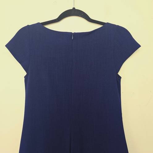 MM.LaFleur  Short Sleeve Boat Neck Nisa Shift Dress Galaxy Blue Women's Size 2