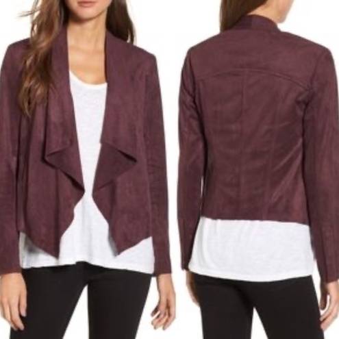 Kut From The Kloth  Draped Open-Front Blazer Purple Faux Suede small