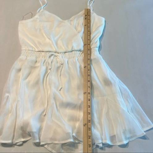 The Row ‎ A Womens Chiffon Light White Romper Sleeveless Size Large