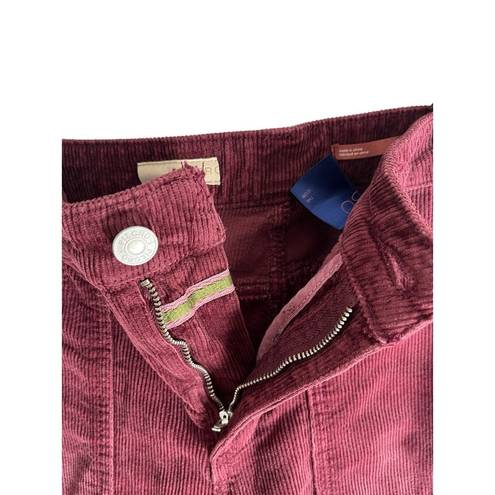 Pilcro  Anthropologie Icon Flare Corduroy Pants Women's 30 Burgundy Y2K