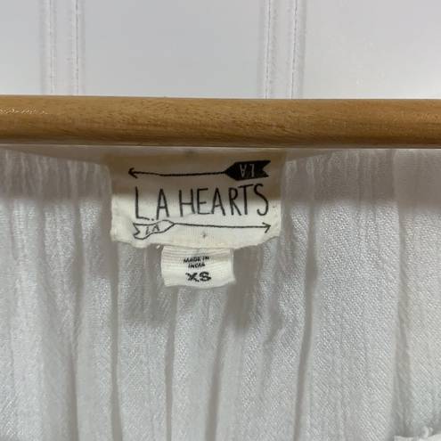 LA Hearts L.A. Hearts white v-neck blouse