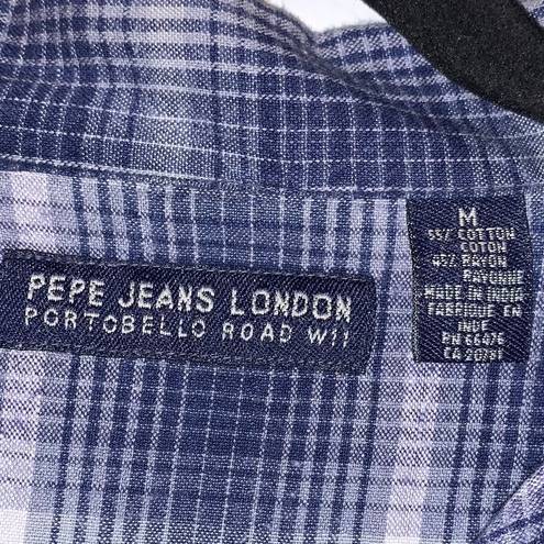 Pepe Jeans  London Vintage Blue Plaid Flannel