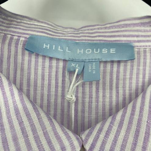 Hill House  Striped Laura Shirtdress Belted Fit & Flare Mini Lilac NEW Womens XL