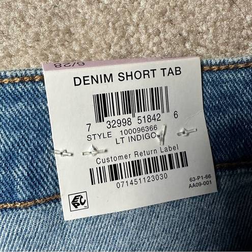 INC  core denim raw hem shorts size 6 NEW