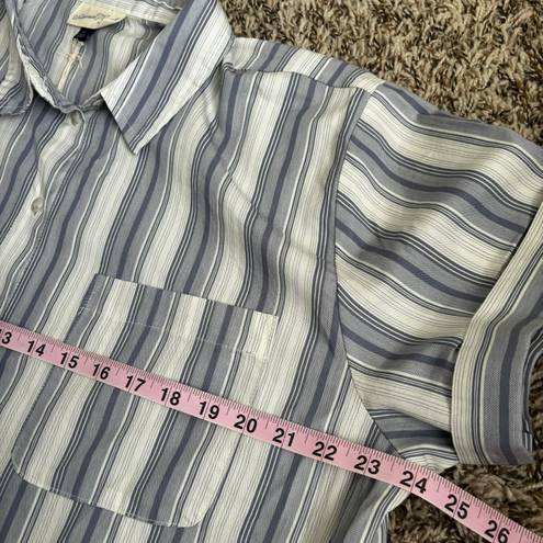 Polo Universal Thread Striped  button down shirt blue/white XL