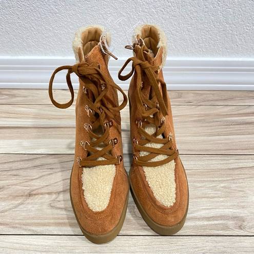 Jessica Simpson 117.  Maelyn Lace-Up Platform Wedge Hiker Boot Size 8