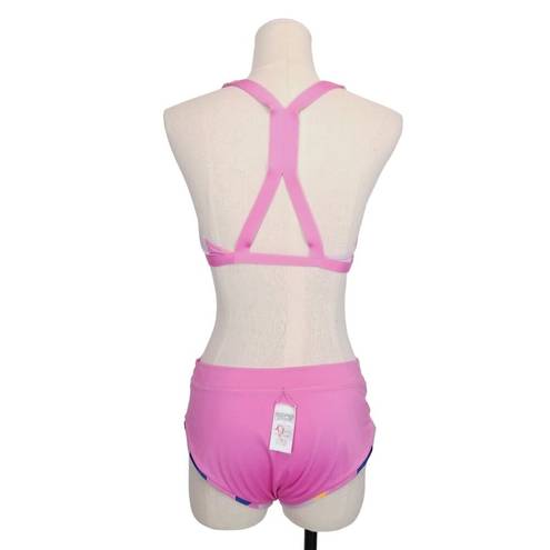 Patagonia  Patchwork Watercolor: Marble Pink Bikini Set Sz Large