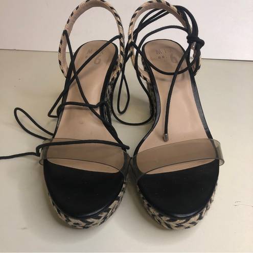 mix no. 6 SAMIRA ESPADRILLE Lace Up Wedge Sandals Women’s 7.5