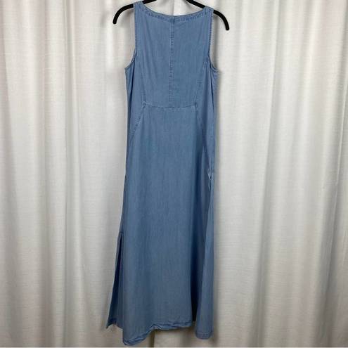 J.Jill  Chambray Tencel Lyocell Seamed Maxi Dress Sz.XS