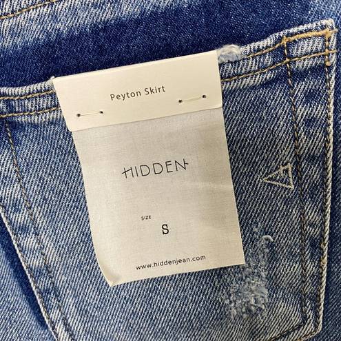 Hidden Jeans NWT  Payton Color Block Blue Denim Mini Skirt Sz S