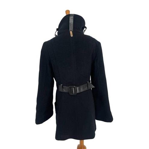 Mackage  Black Wool and Cashmere Peacoat L Large