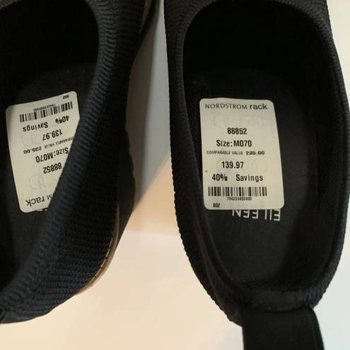 Eileen Fisher  Black Wedge Shoes 7 New NWT $235 retail Beautiful Versatile HTF