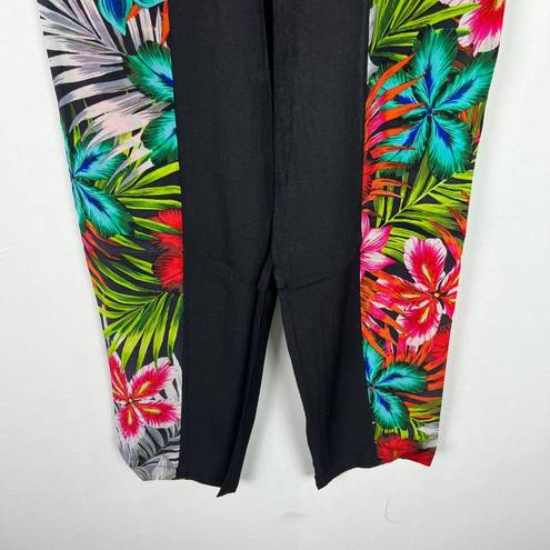 Line and Dot NWT  Rainbow Tropical Silk Pants Cropped Size Small S NEW