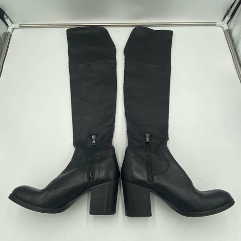 Barney’s New York Barneys New York Black Soft Leather Pull On Over The Knee Boots Size 40