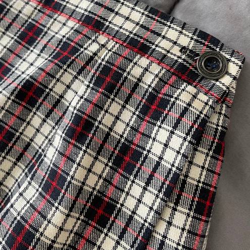 Vintage Company Collection Navy/Red Plaid Skort Multiple Size 16