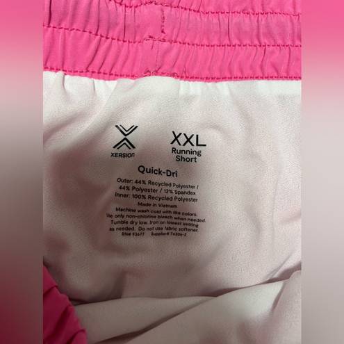 Xersion New  Running Shorts Women's Size XXL Pink Quick Dry Liner