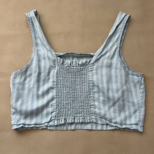 Thread and Supply  Denim-look bustier women’s Crop top L