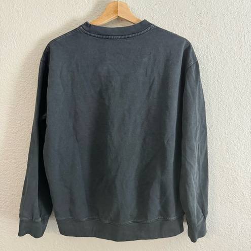 All Saints Seaside Sweat Pull Over Sweater High Low Grey Black size XS