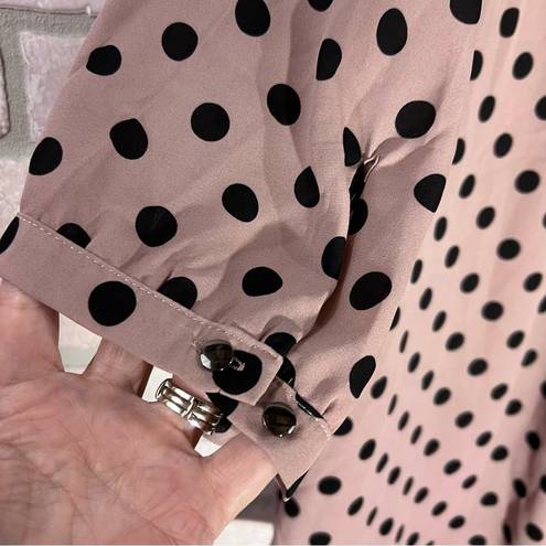 Torrid  NWT Georgette Bow Tie Blouse in Pink Dot Size 6