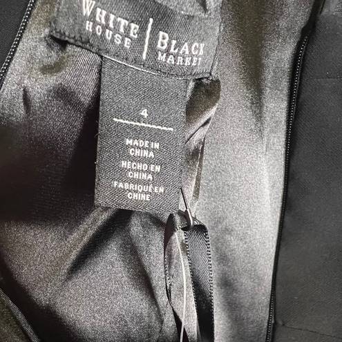 White House | Black Market WHBM Iconic Mesh Inset Sheath Dress in Black Size 4