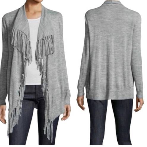 Rebecca Taylor Stylish Women's Light Gray
Fringed Cardigan size xs