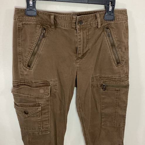Polo  Ralph Lauren burnished brown slim cargo zippered pants size 8
