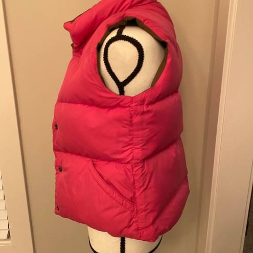 American Eagle AEO || Pink/Brown reversible puffer vest