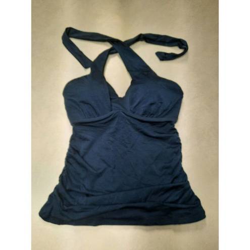 Athleta  Size 32B/C Dress Blue Aqualuxe Bra Cup 2 Way Tankini Top