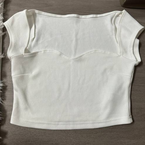 White Crop Top Size M