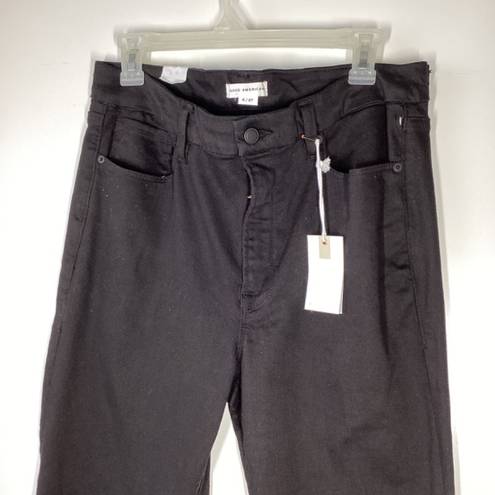 Good American  straight leg high rise black jeans Size 27 NWT