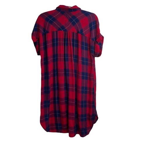 Rails  Haley Dress in Ruby and Navy Check