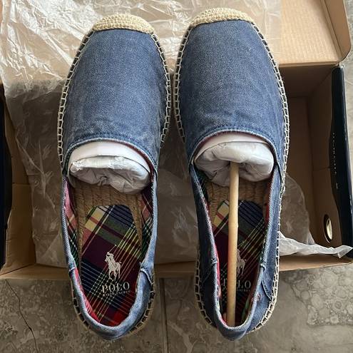 Polo  Ralph Lauren Cevio Washed Canvas Espadrille, Size EU 42 New in Box