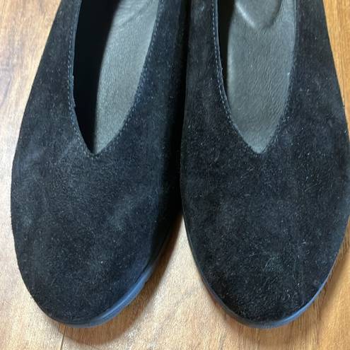 Eileen Fisher  Black Suede Wedge Shoes Women's 9