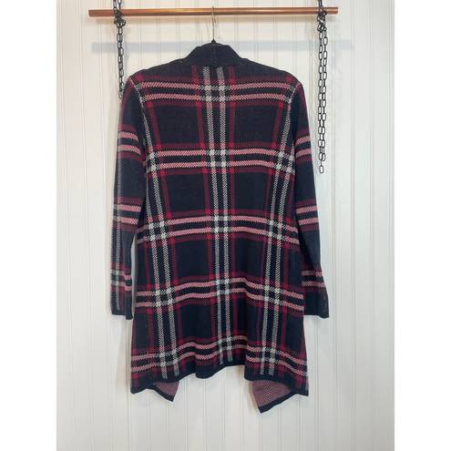 The Moon  & Madison Black & Red Buffalo Plaid Cotton Open Cardigan Size XS